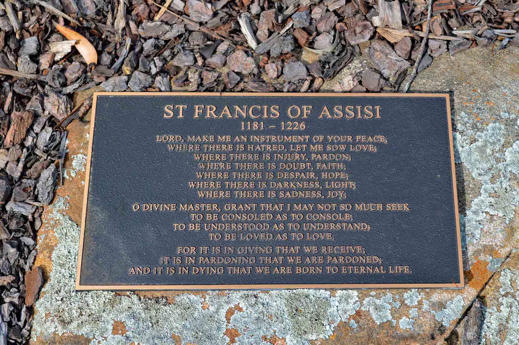 AFrancisofAsissiPlaque