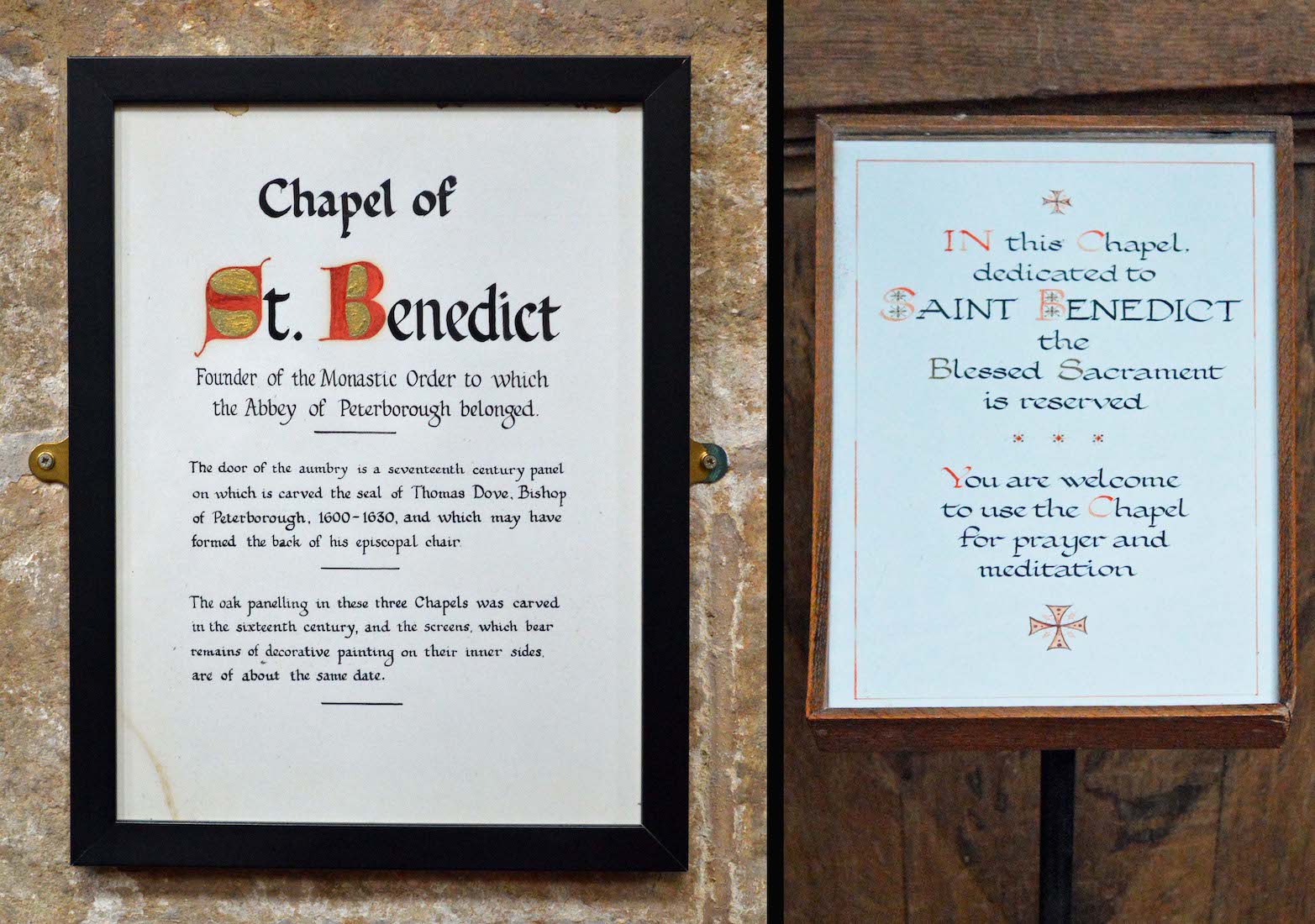 StBenedictChapelSIgns