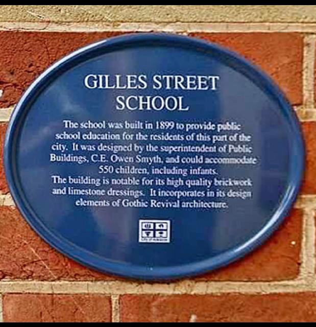 GillesStSchoolPlaque