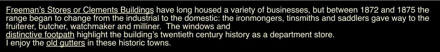 Freeman’s Stores or Clements Buildings